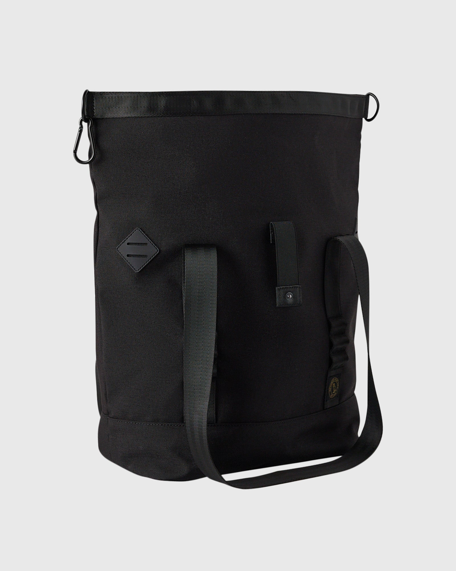 Roll Top Tote Bag - Black