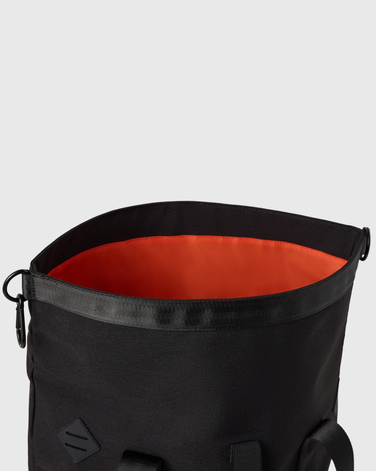 Roll Top Tote Bag - Black