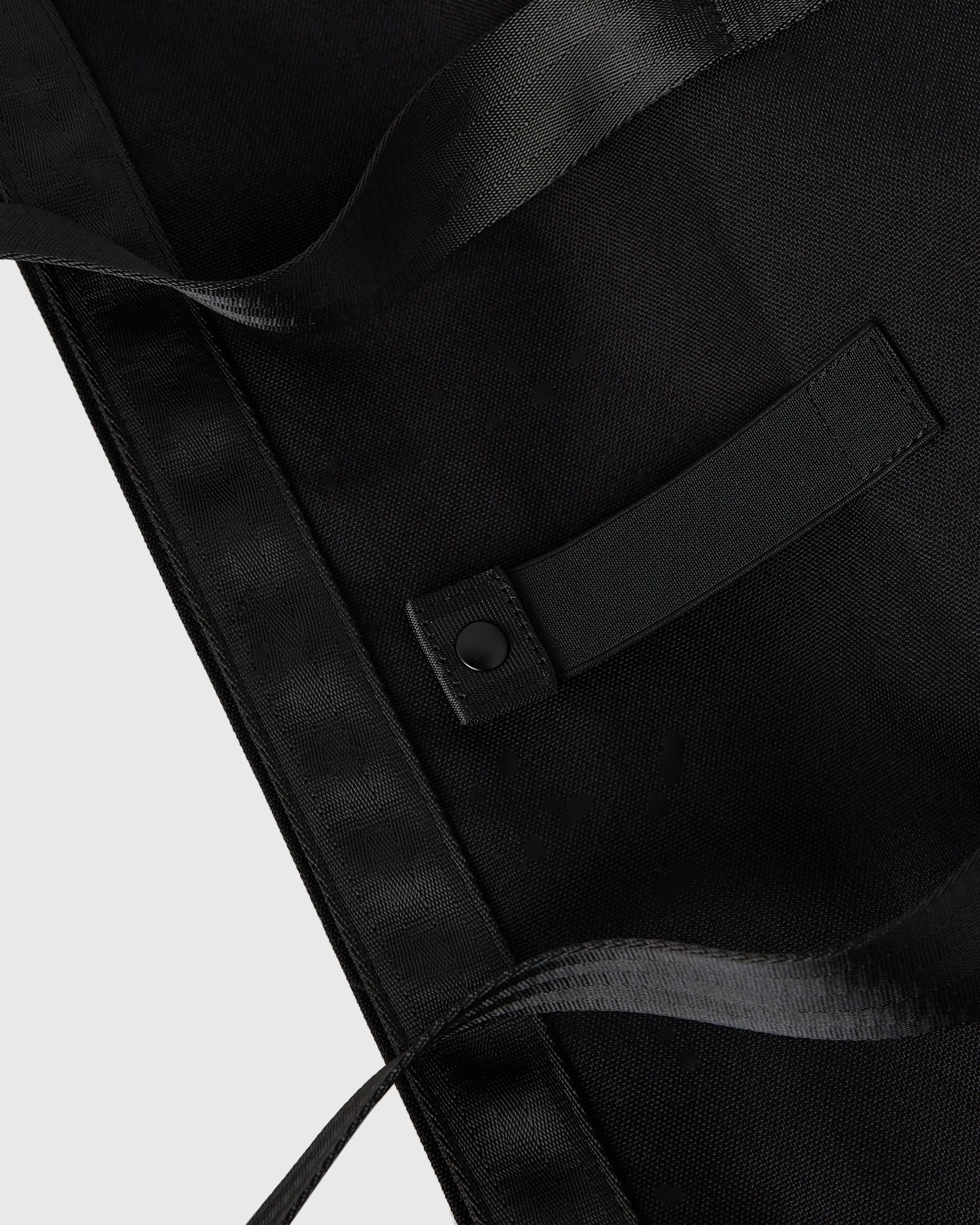 Roll Top Tote Bag - Black