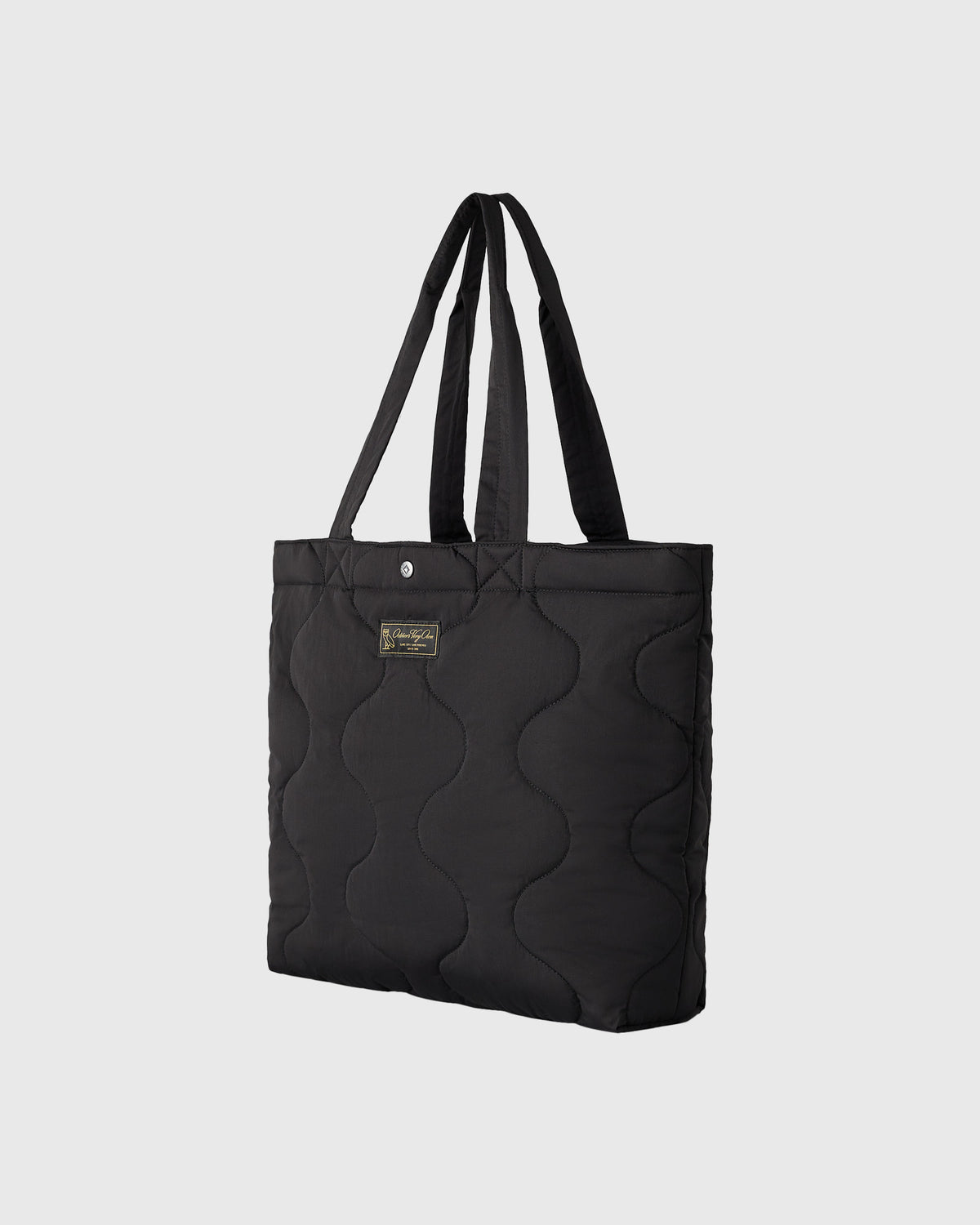 Quilted Puffer Tote - Black
