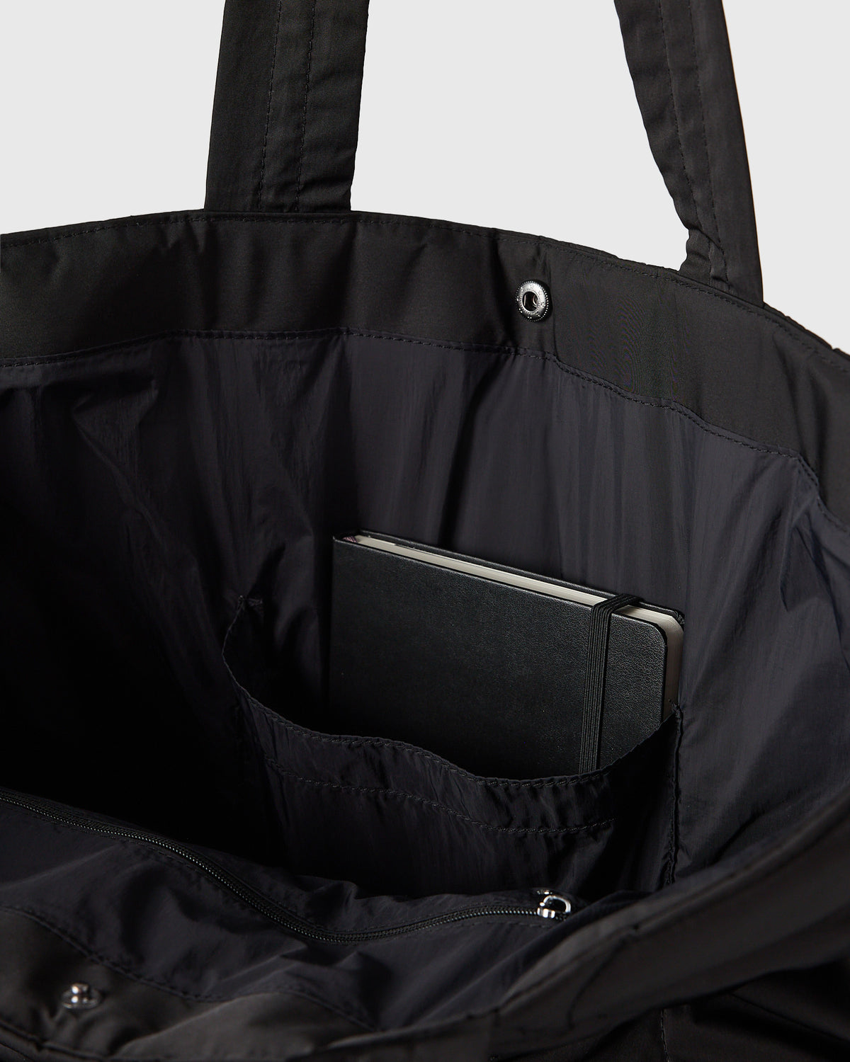 Quilted Puffer Tote - Black