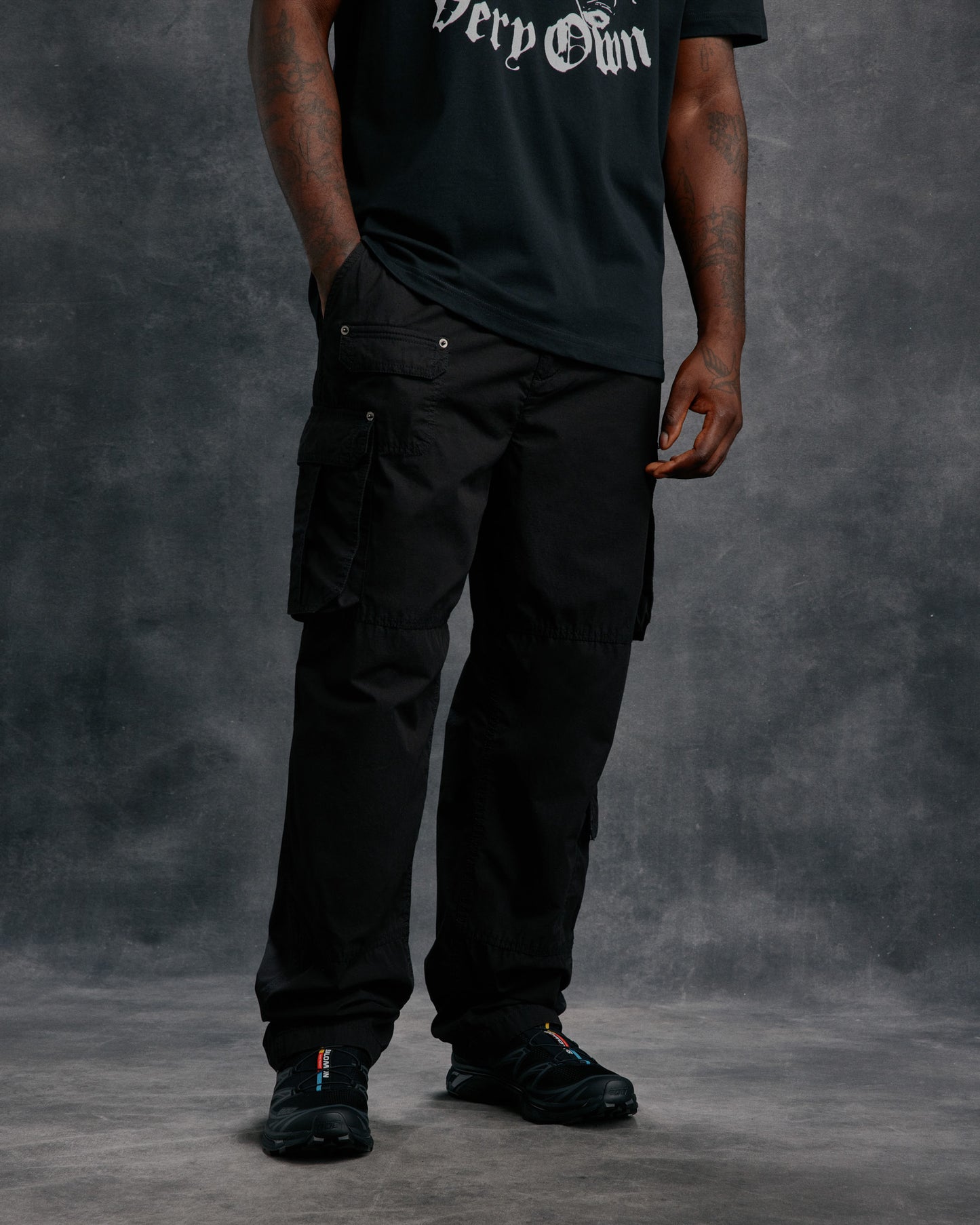 Pantalon cargo multipoches - Noir