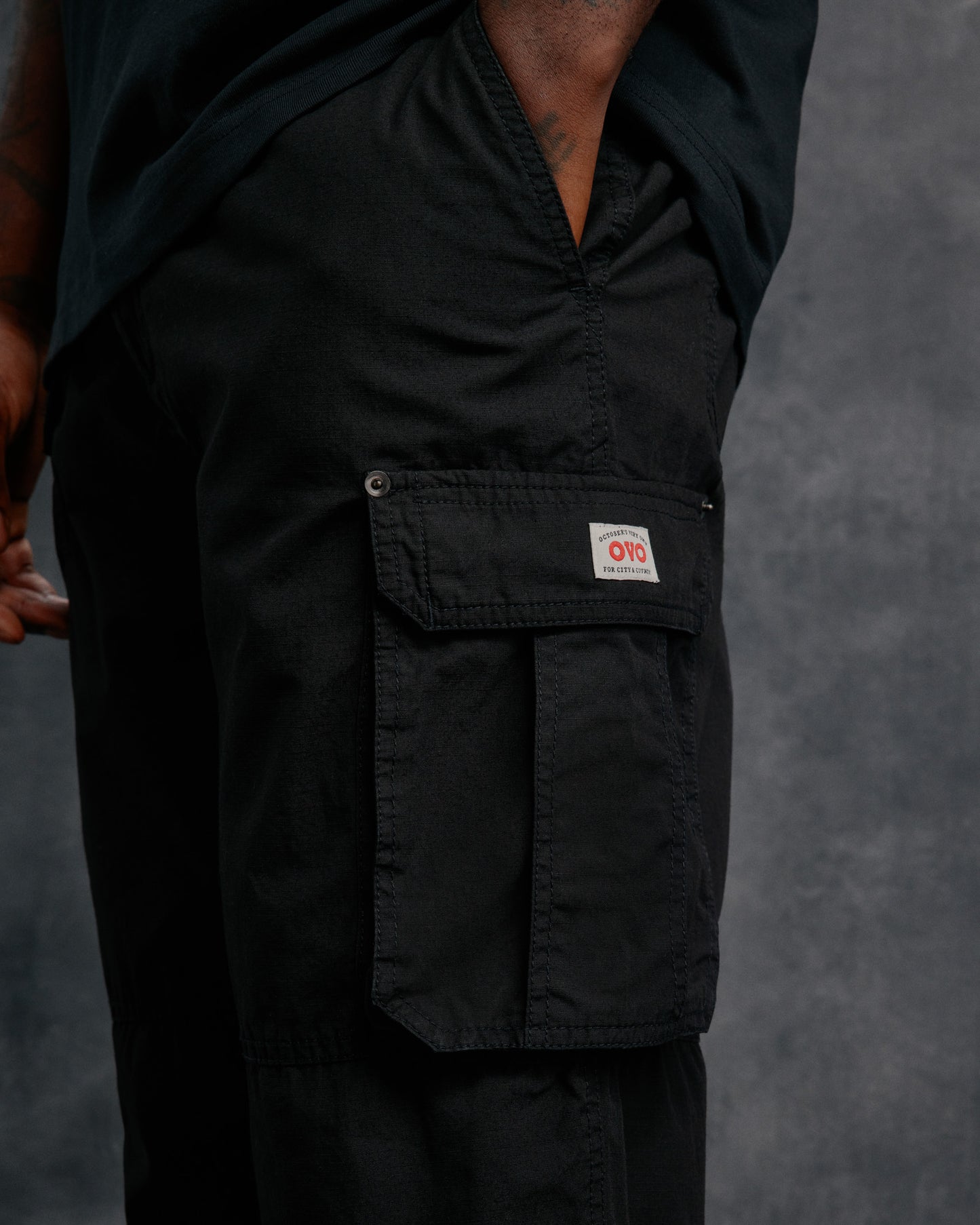Pantalon cargo multipoches - Noir