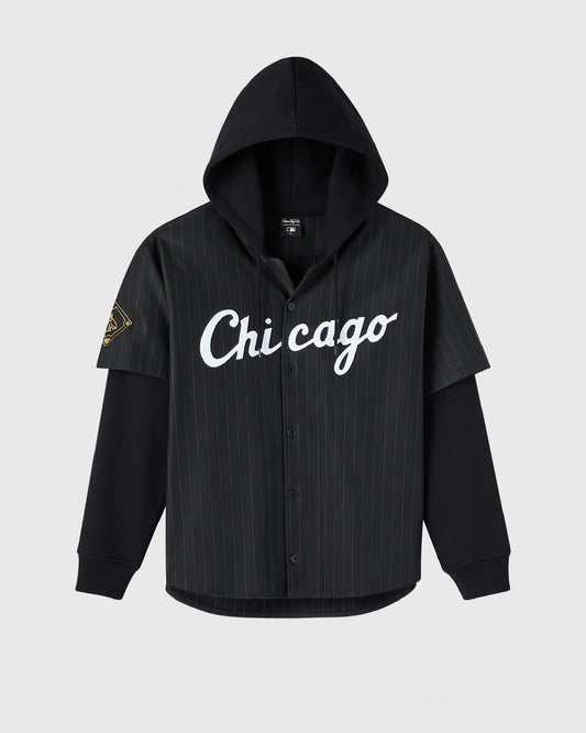 Chicago White Sox Layered Hoodie - Black