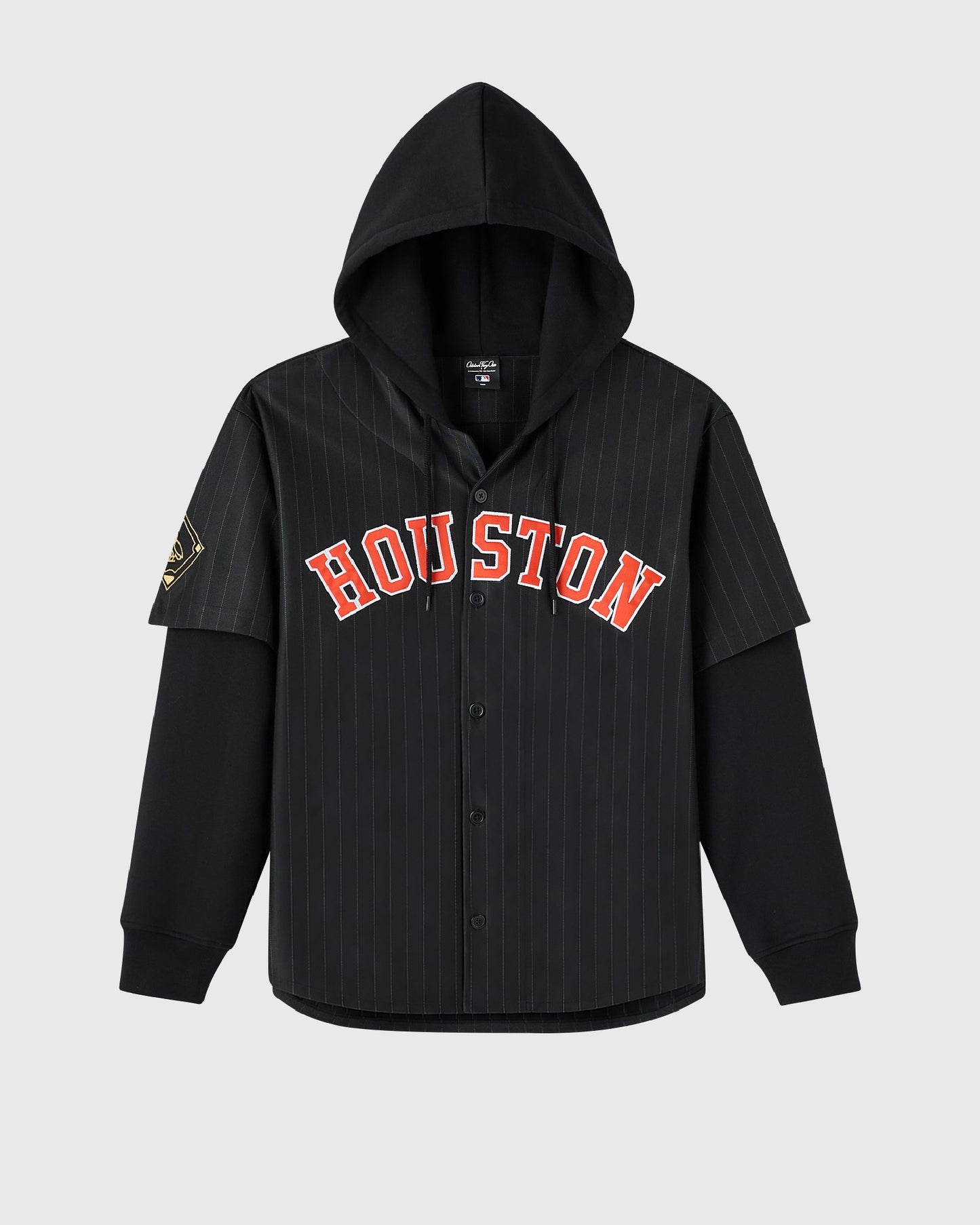 Houston Astros Layered Hoodie - Black