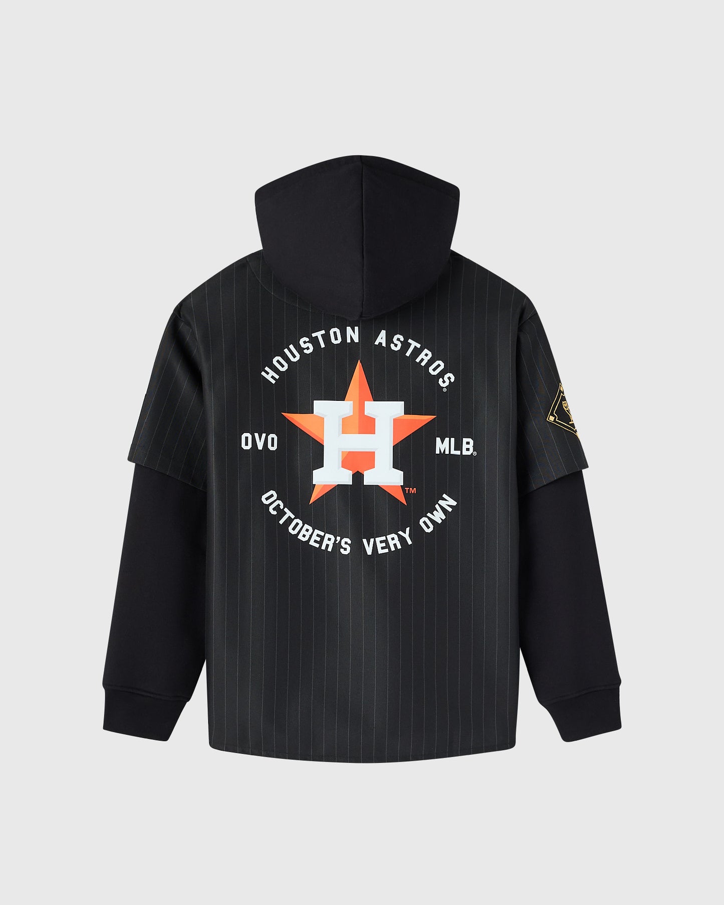 Houston Astros Layered Hoodie - Black