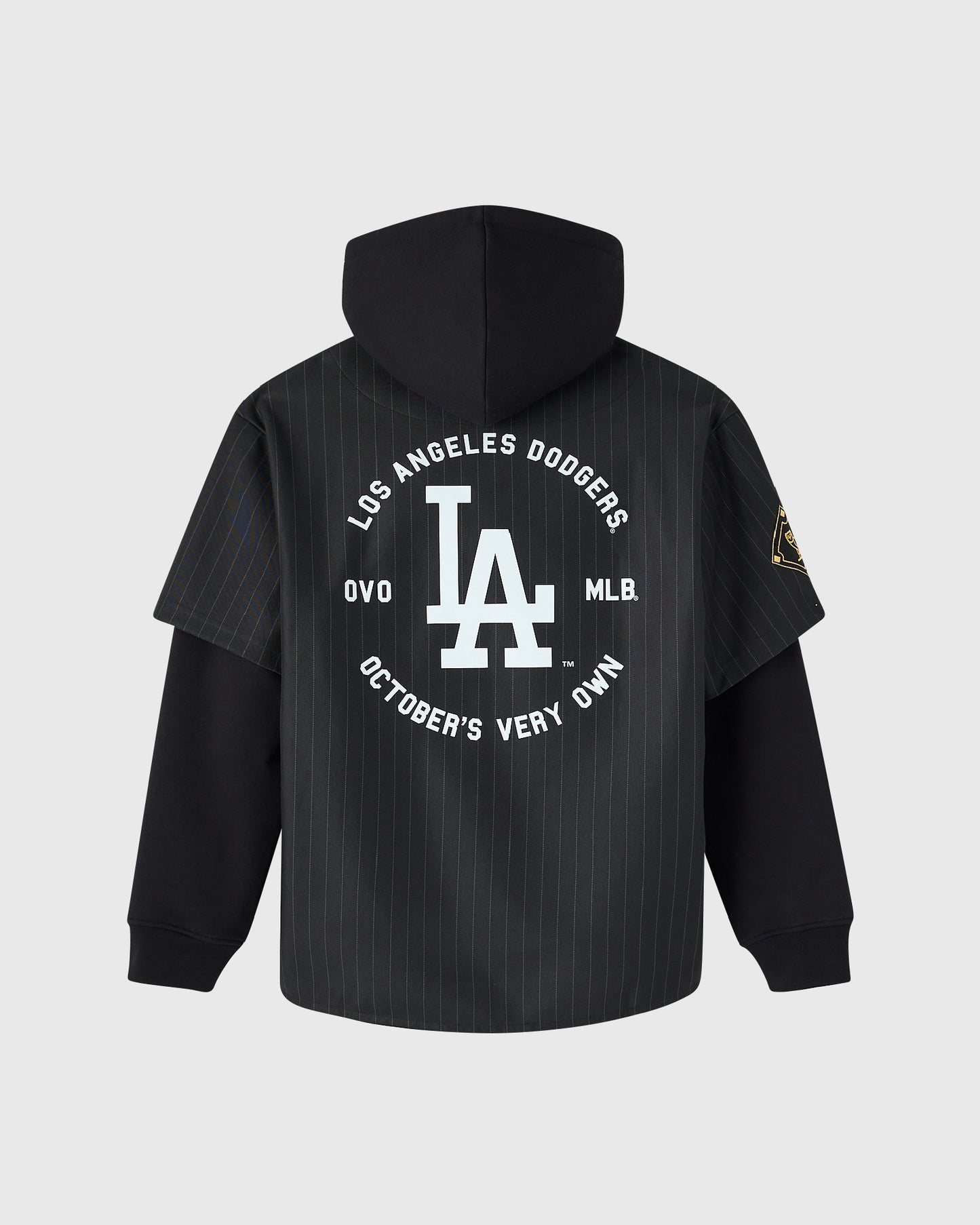 Los Angeles Dodgers Layered Hoodie - Black