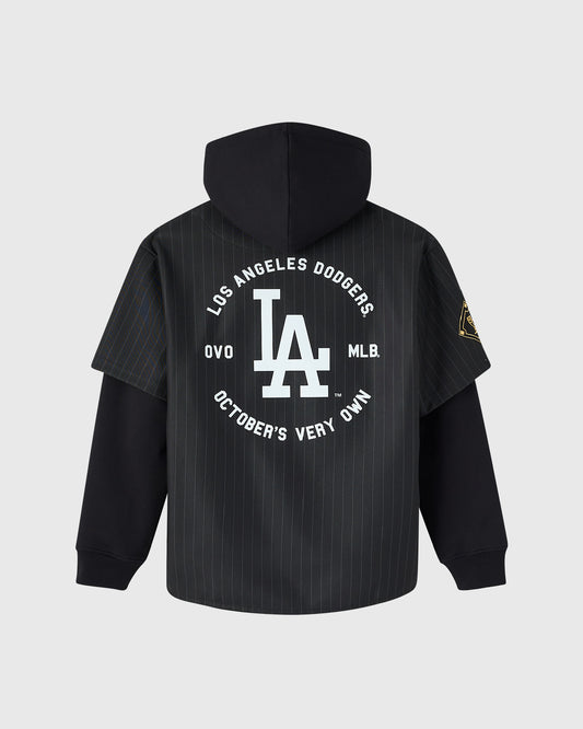 Los Angeles Dodgers Layered Hoodie - Black