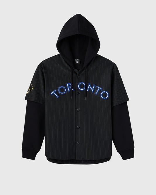 Toronto Blue Jays Layered Hoodie - Black