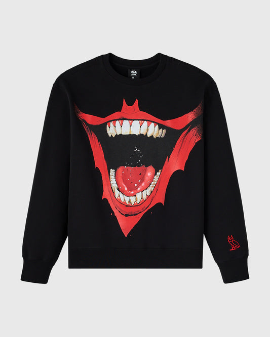 Bat Smile Crewneck Sweatshirt - Black