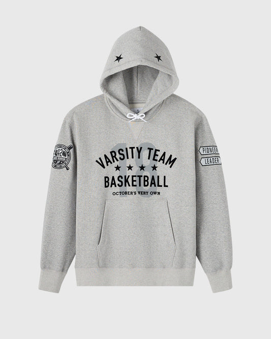 SWEAT À CAPUCHE JACKIE ROBINSON - GRIS CHINÉ