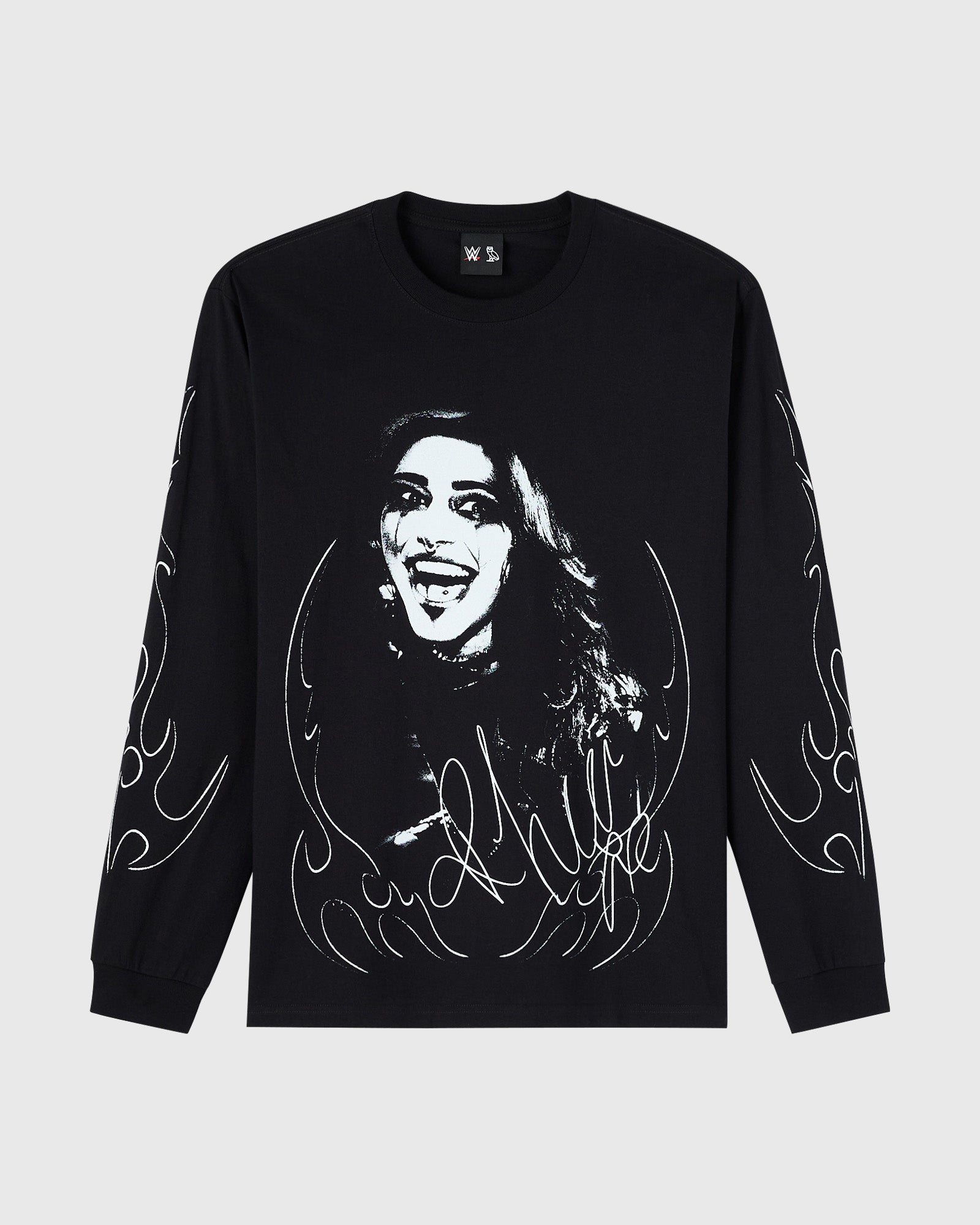 WWE Rhea Ripley Long-Sleeve Tee - Black