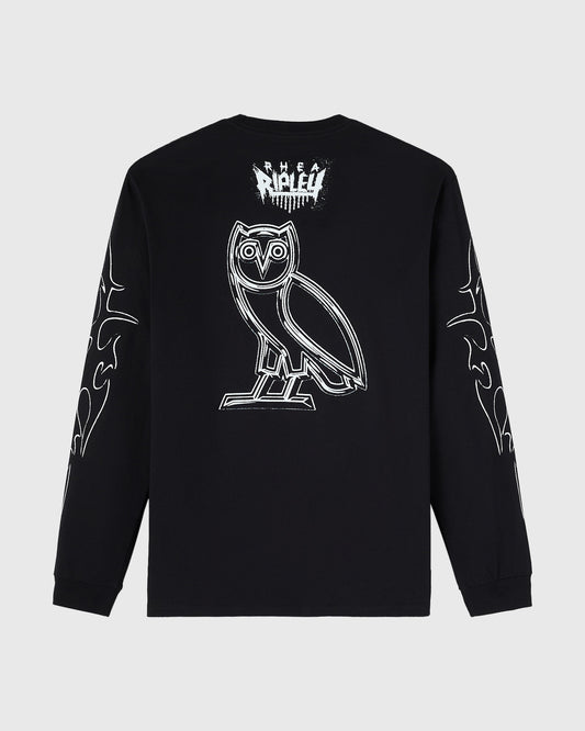 WWE Rhea Ripley Long-Sleeve Tee - Black
