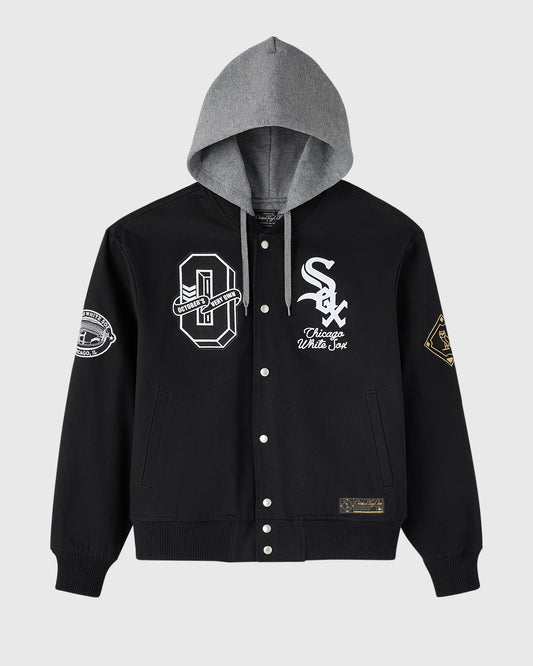 Chicago White Sox Insulated Twill Bomber - Black