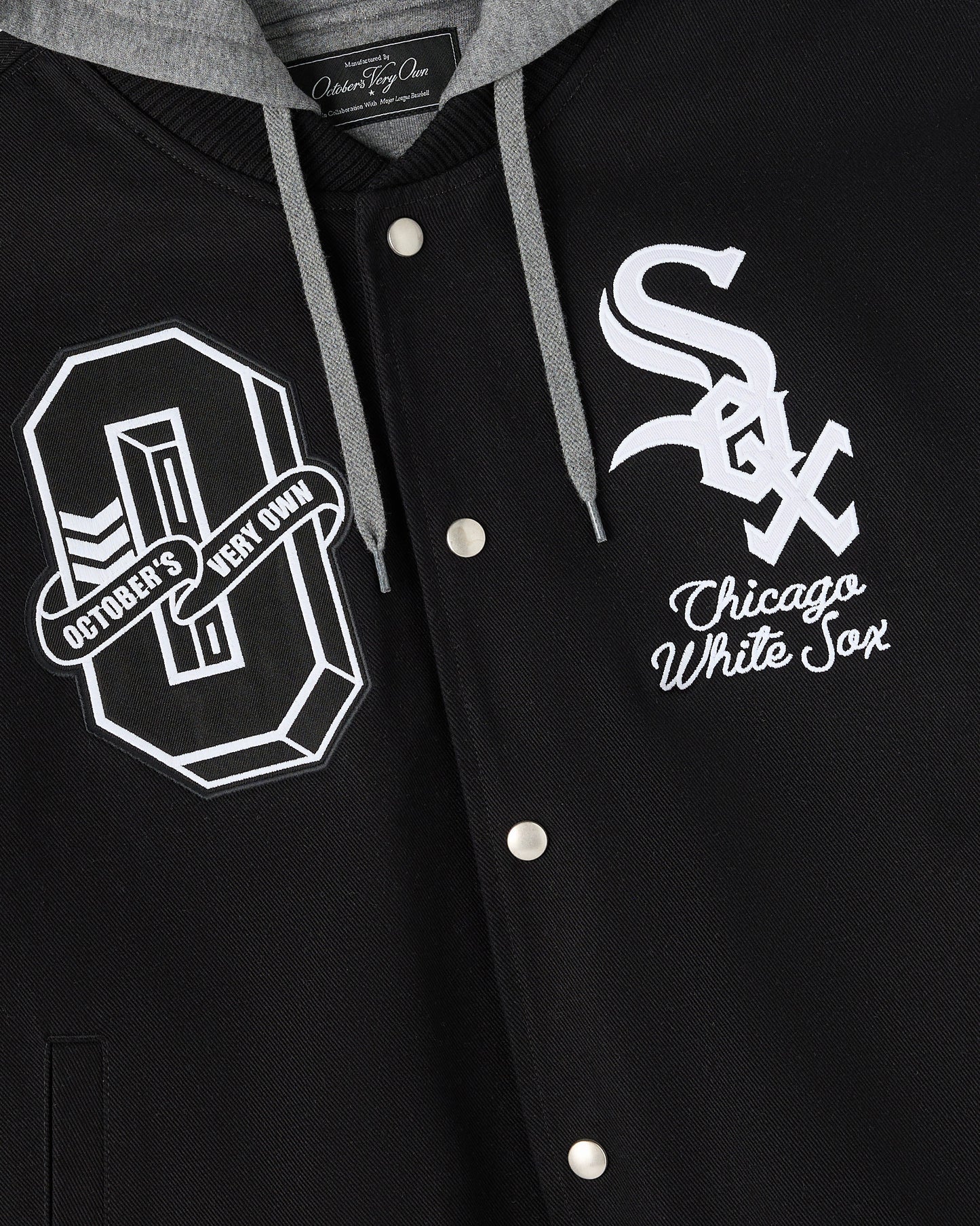 Blouson aviateur en twill isolé des White Sox de Chicago - Noir