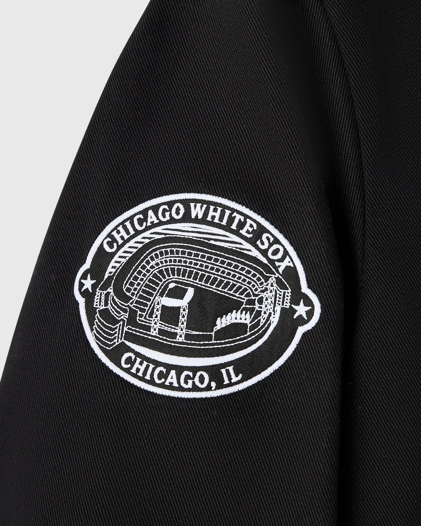 Blouson aviateur en twill isolé des White Sox de Chicago - Noir