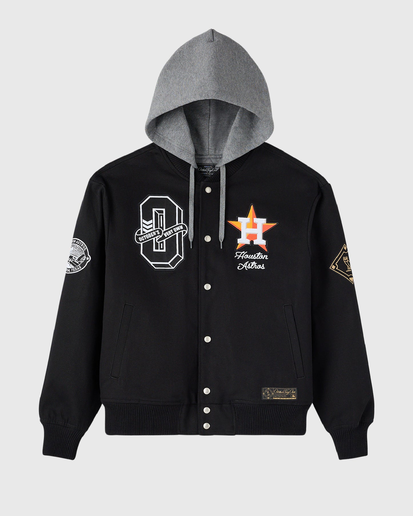 Houston Astros Insulated Twill Bomber - Black