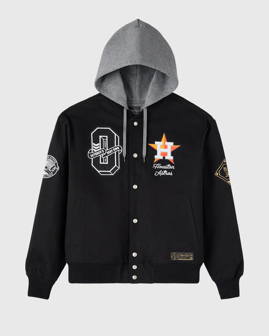Houston Astros Insulated Twill Bomber - Black