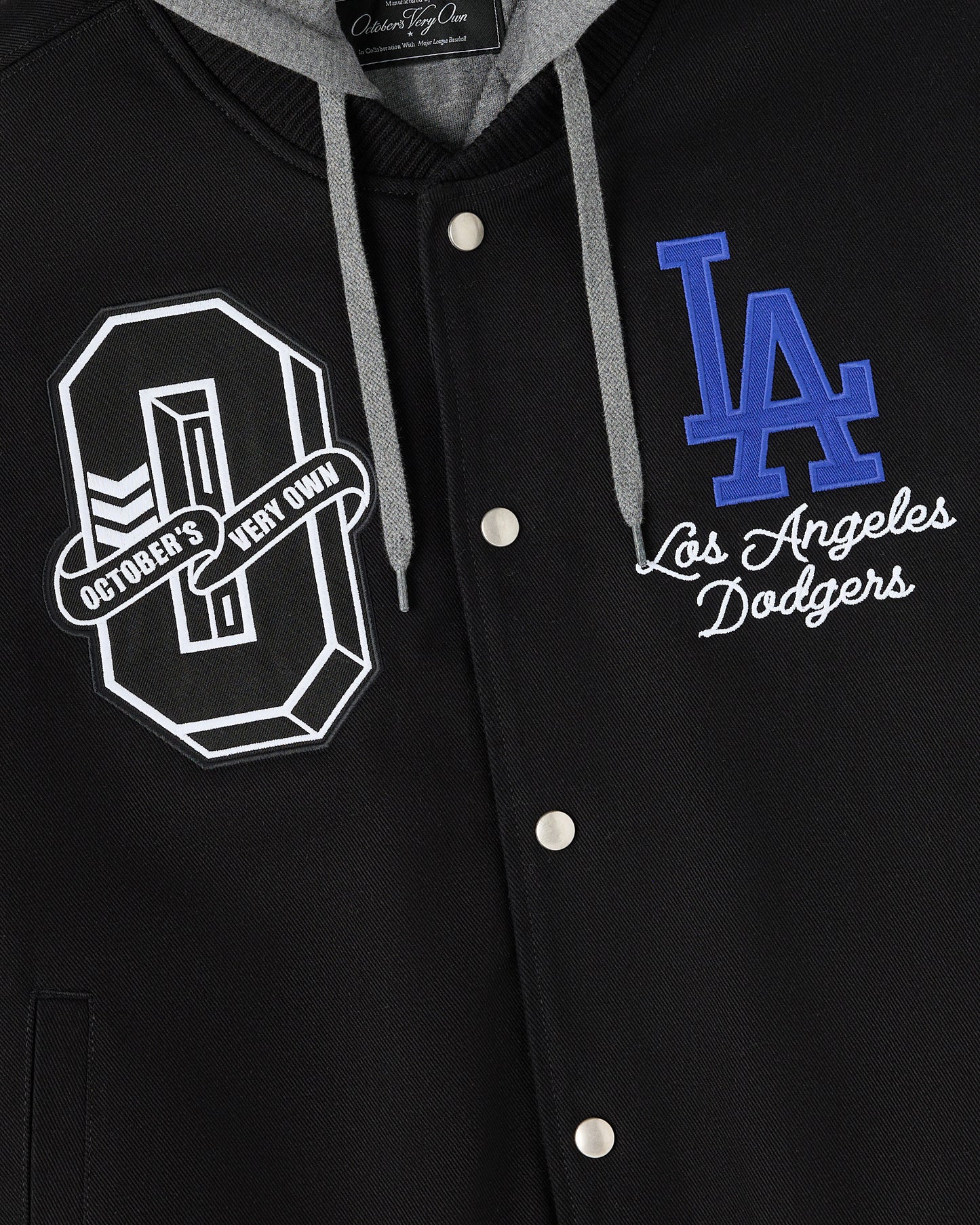 Los Angeles Dodgers Insulated Twill Bomber - Black