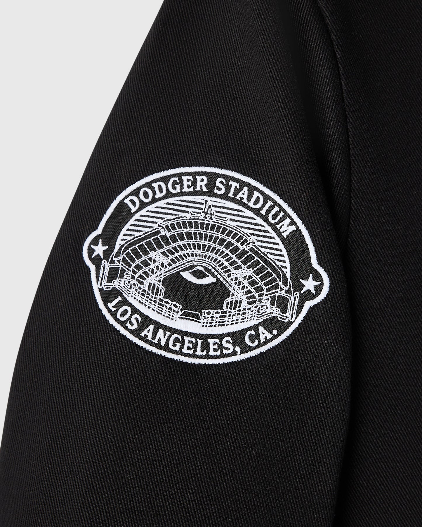 Los Angeles Dodgers Insulated Twill Bomber - Black