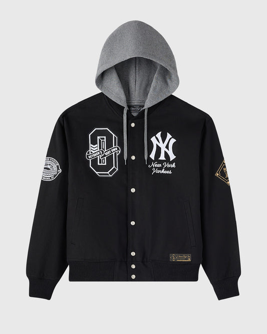 New York Yankees Insulated Twill Bomber - Black