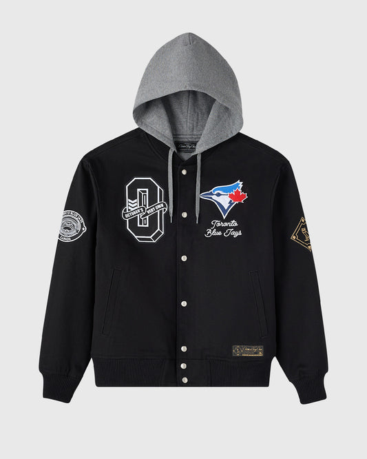 Toronto Blue Jays Insulated Twill Bomber - Black
