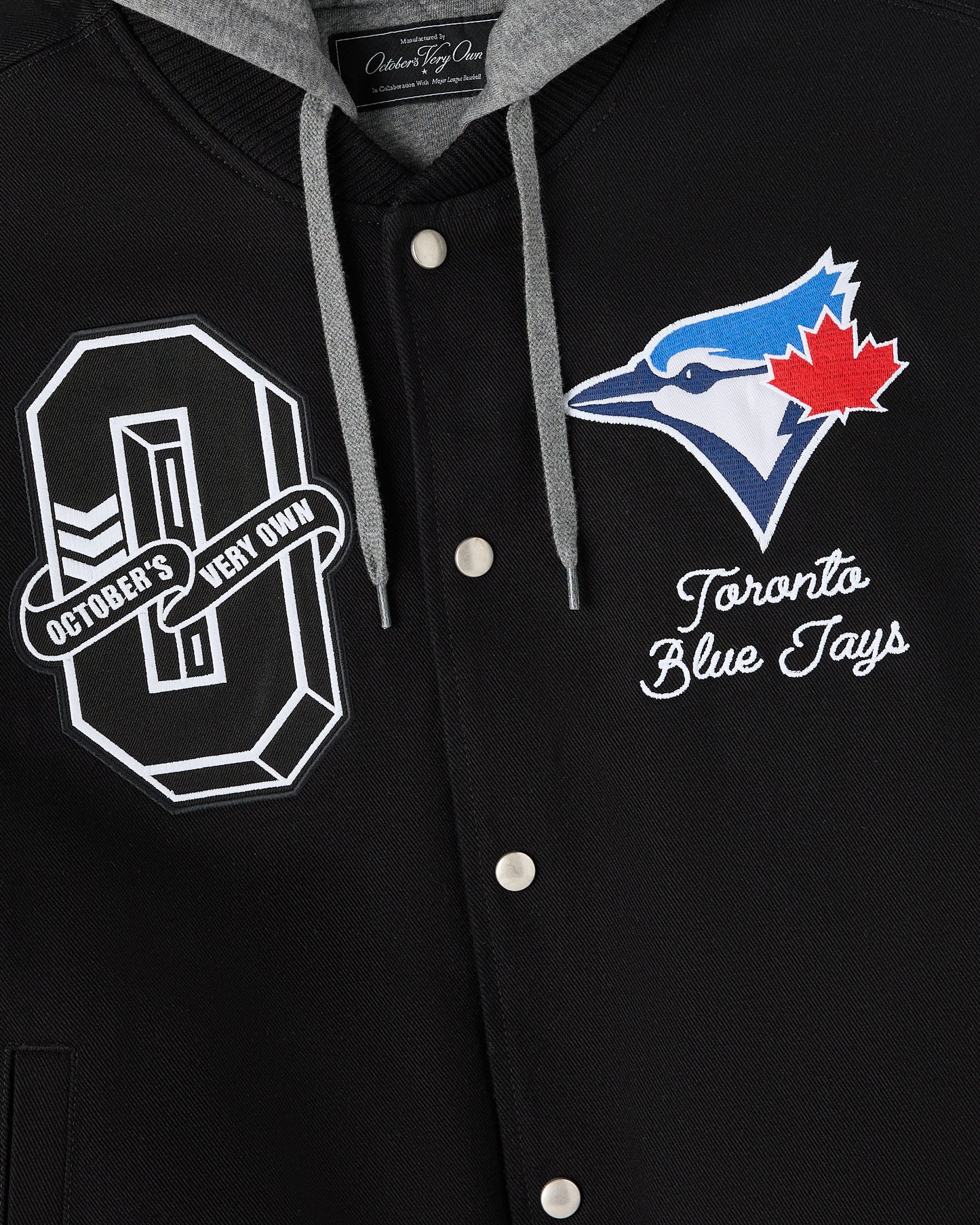 Toronto Blue Jays Insulated Twill Bomber - Black