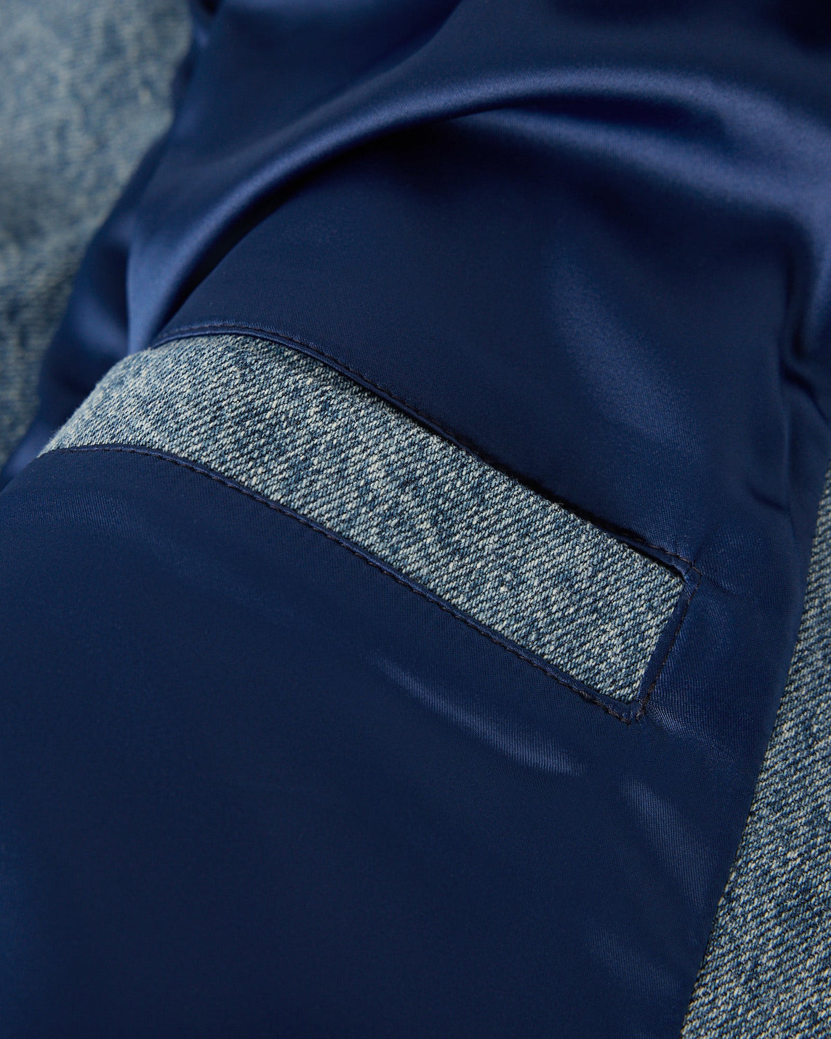 Jackie Robinson Varsity Jacket - Washed Indigo Denim