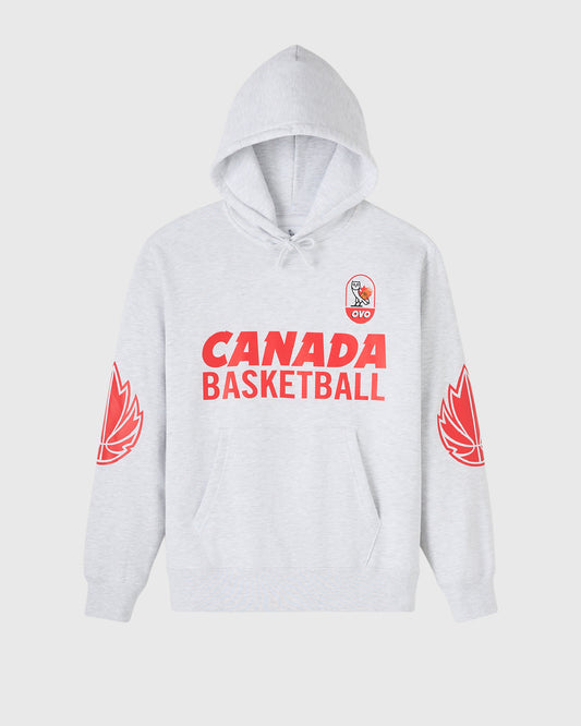 Canada Basketball Hoodie - Ash Heather Grey