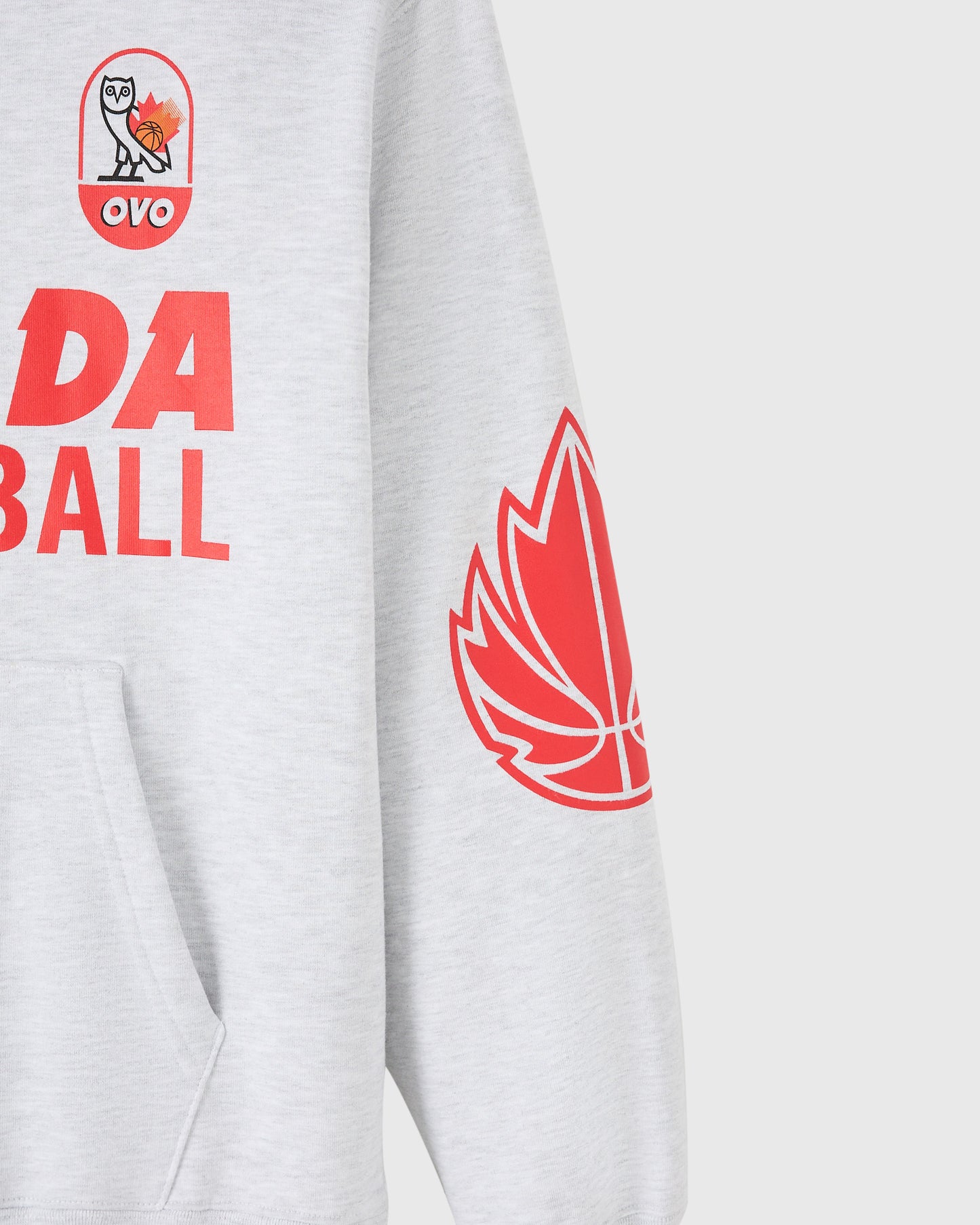 Canada Basketball Hoodie - Ash Heather Grey