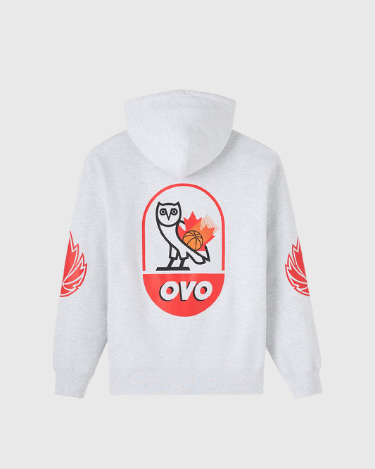 Canada Basketball Hoodie - Ash Heather Grey