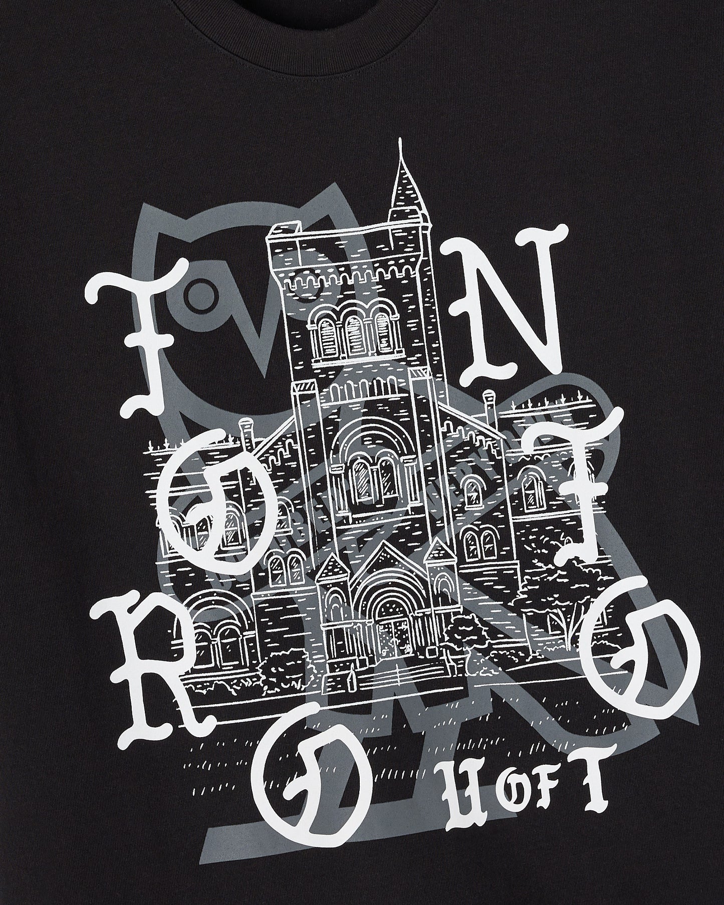 T-shirt épais de l'Université de Toronto – Noir
