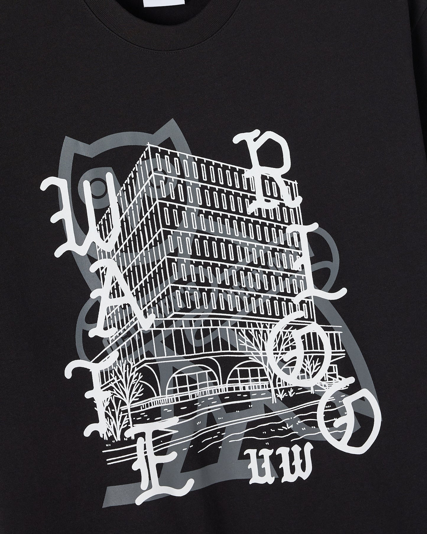T-shirt épais de l'Université de Waterloo - Noir