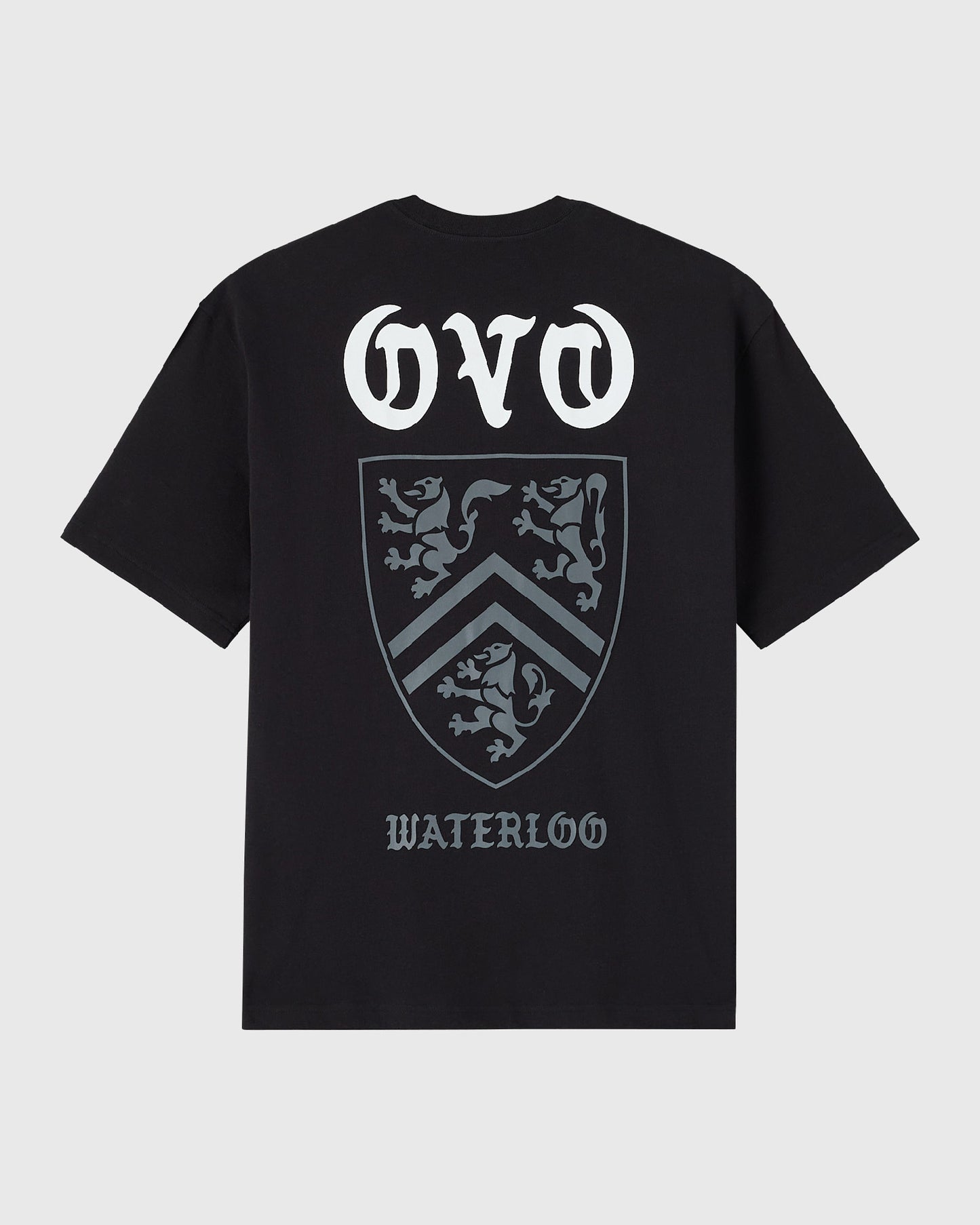 T-shirt épais de l'Université de Waterloo - Noir