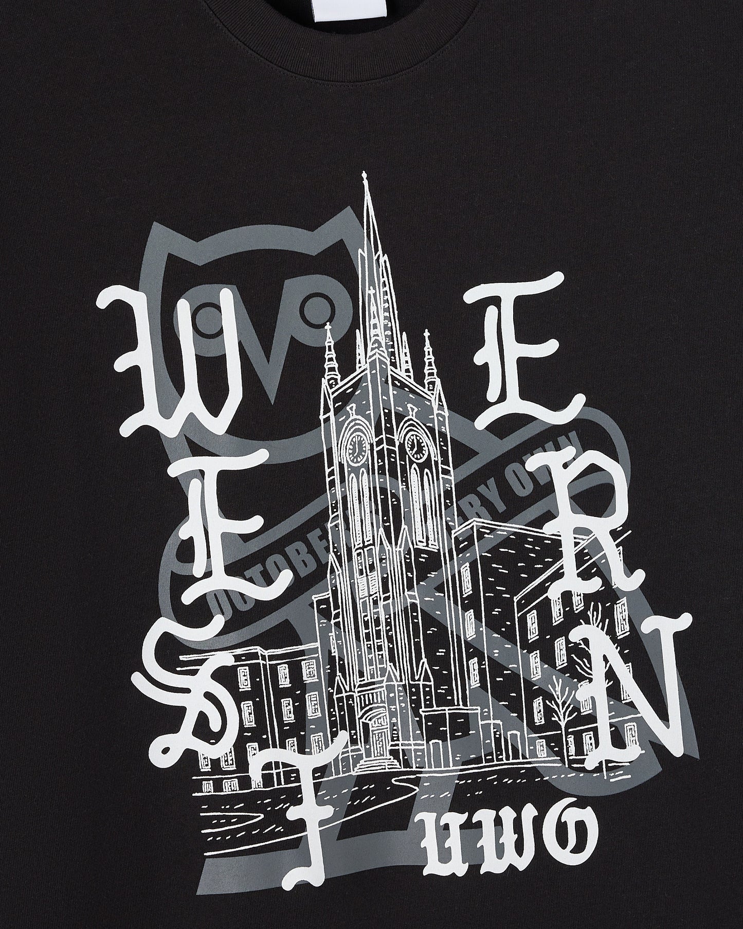 T-shirt lourd Western University - Noir