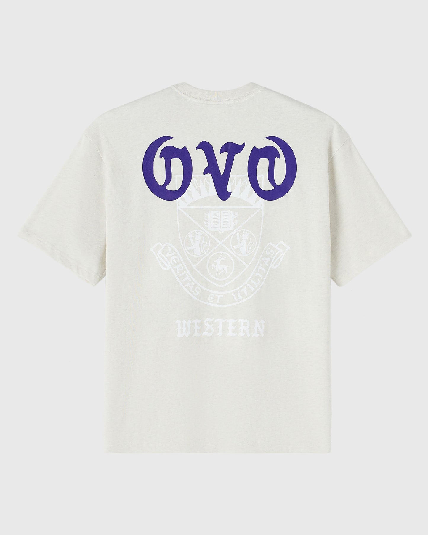 T-shirt épais Western University - Gris chiné cendré