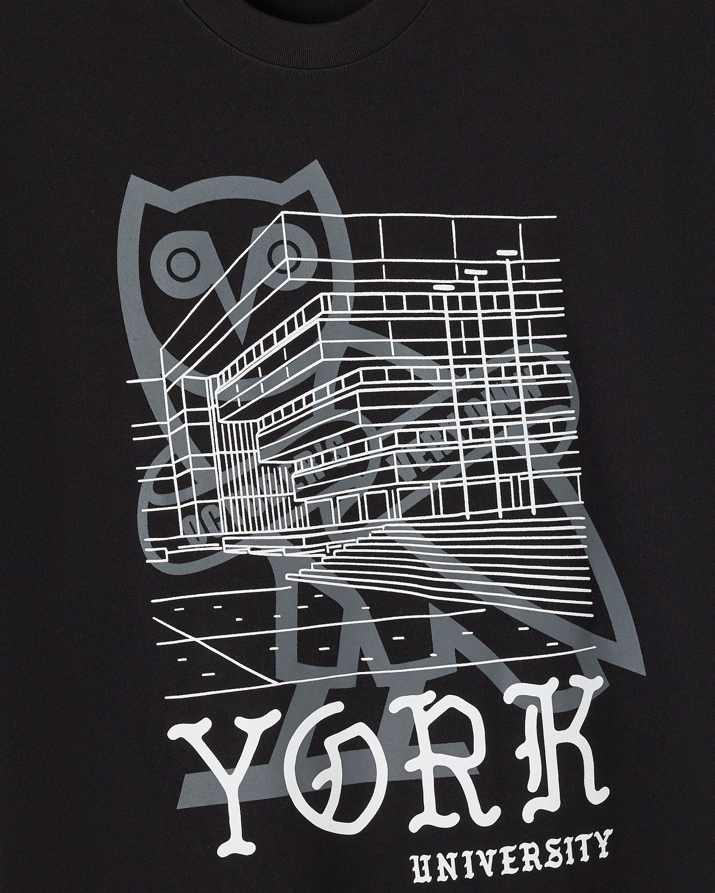 T-shirt lourd Université York - Noir