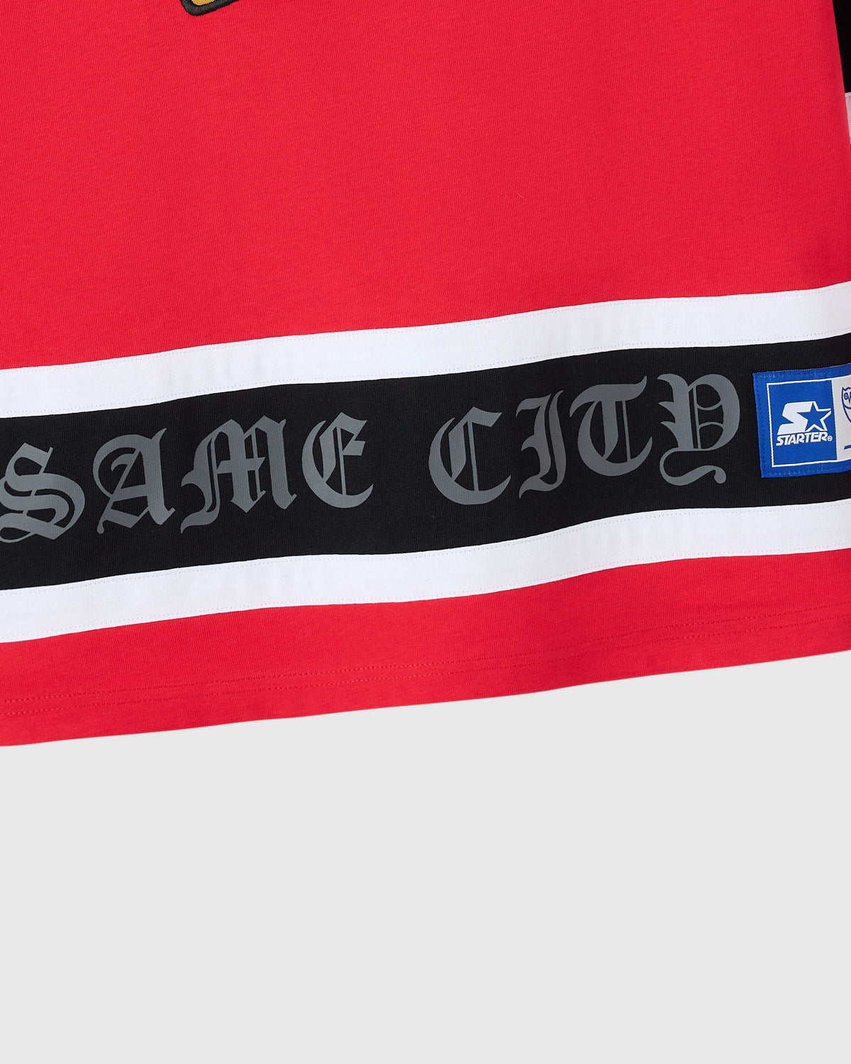 STARTER Chicago Blackhawks Long-Sleeve Tee - Red