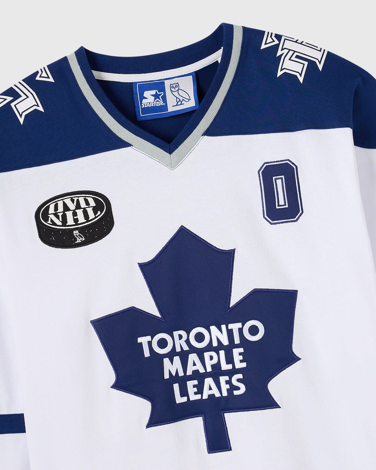 NHL STARTER HOCKEY LS T-SHIRT - WHITE - MAPLE LEAFS