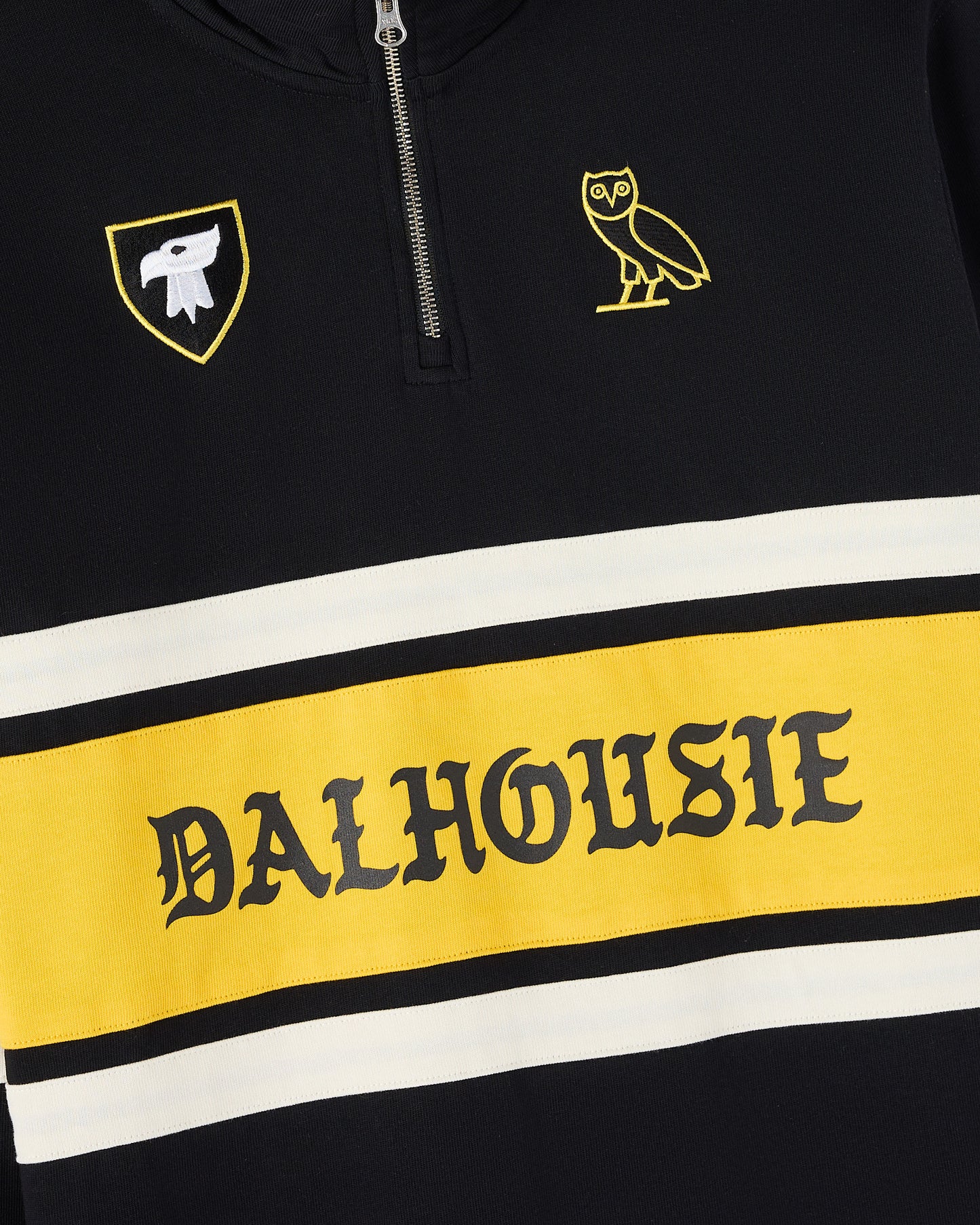 Pull rugby quart de zip Université Dalhousie – Noir