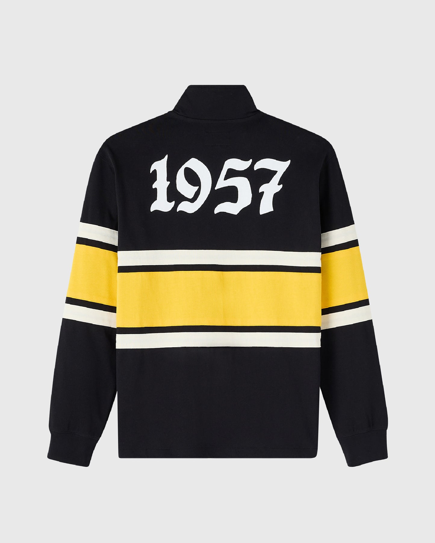 Pull de rugby zippé quart pour homme de l'Université de Waterloo – Noir