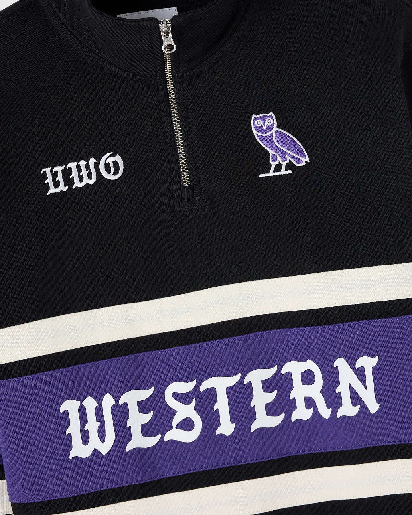 Polo Rugby Western University Col Zippé - Noir