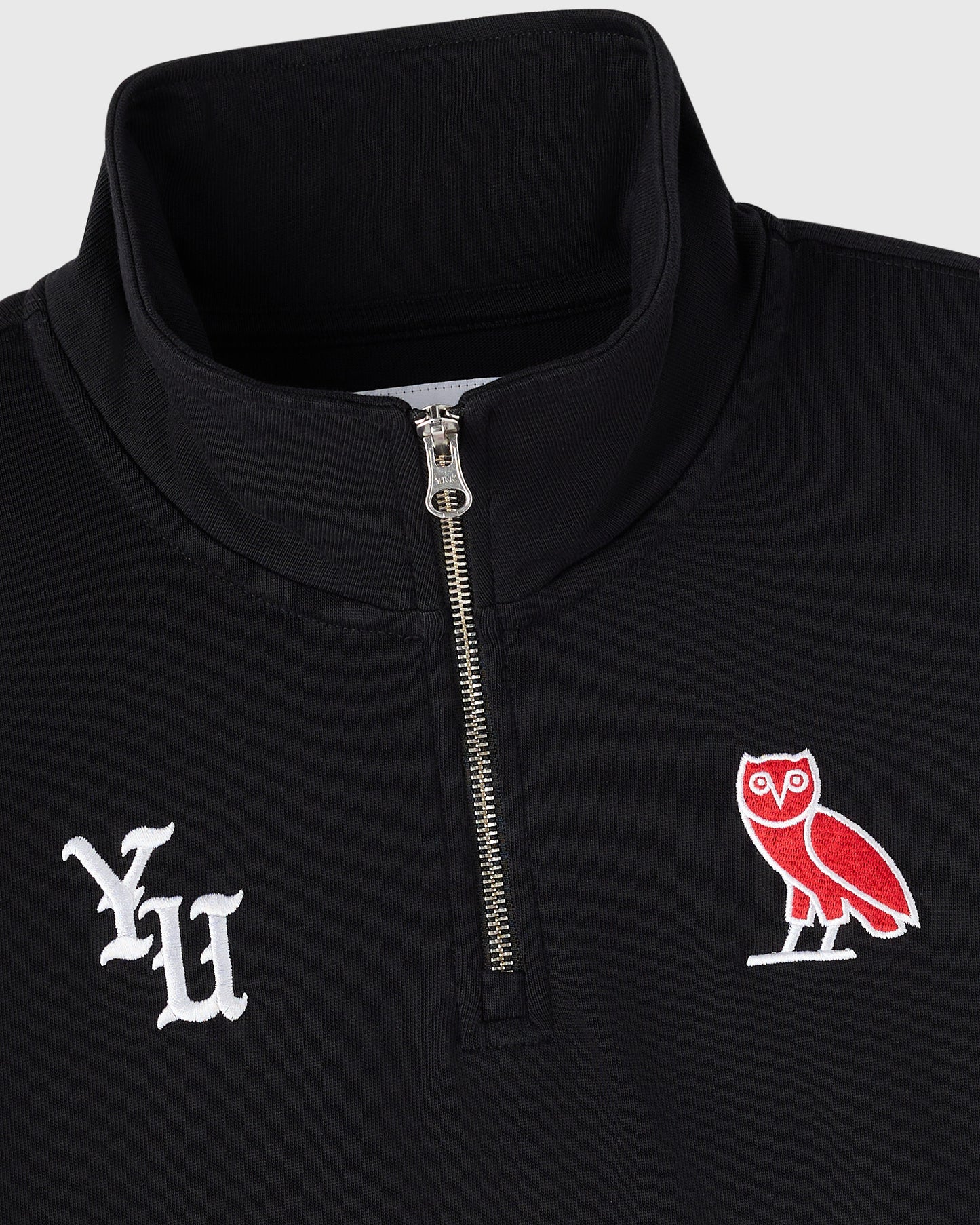 Pull de rugby York University à col zippé – Noir