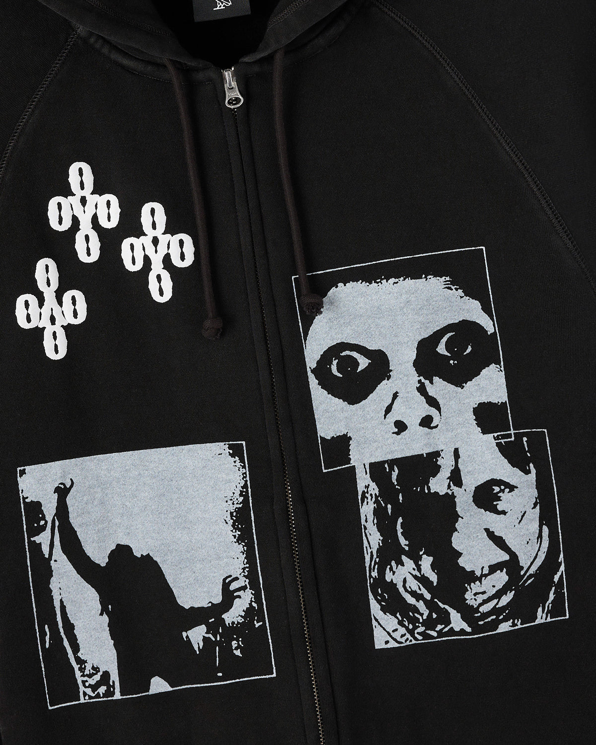 The Exorcist Test Print Full-Zip Hoodie - Garment Dye Black