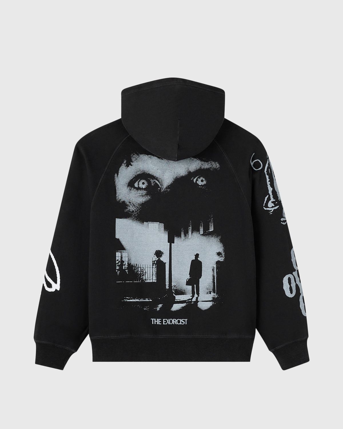 The Exorcist Test Print Full-Zip Hoodie - Garment Dye Black
