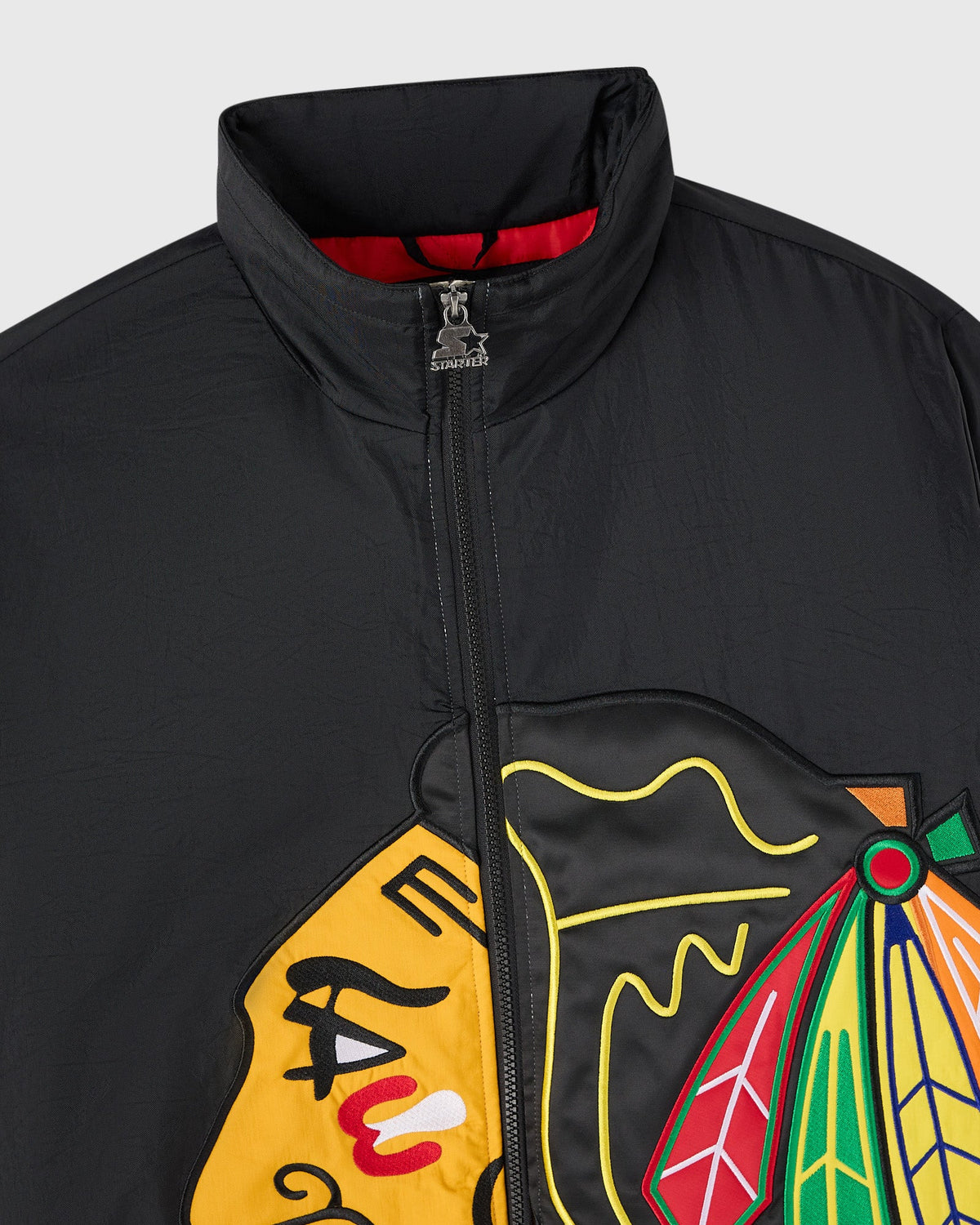 STARTER Big Logo Chicago Blackhawks Jacket - Black