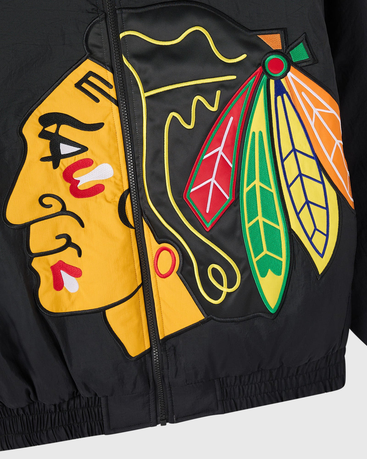 STARTER Big Logo Chicago Blackhawks Jacket - Black
