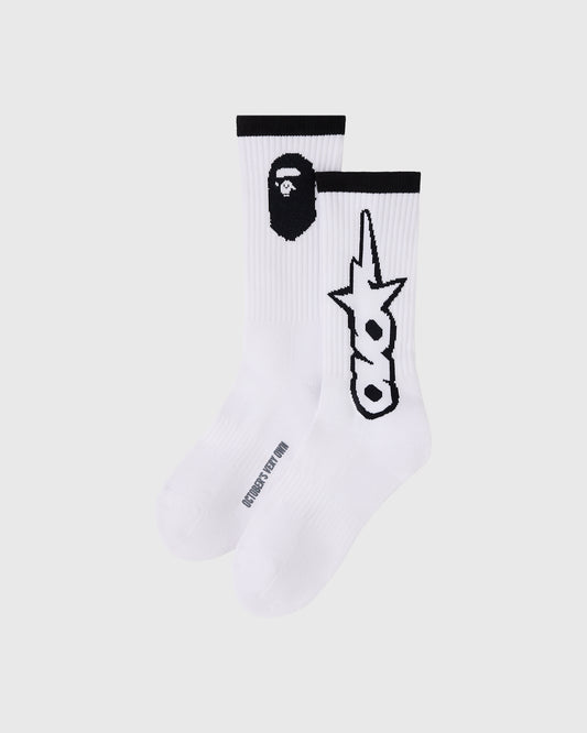 BAPE® OVO-Sta Athletic Sock - White
