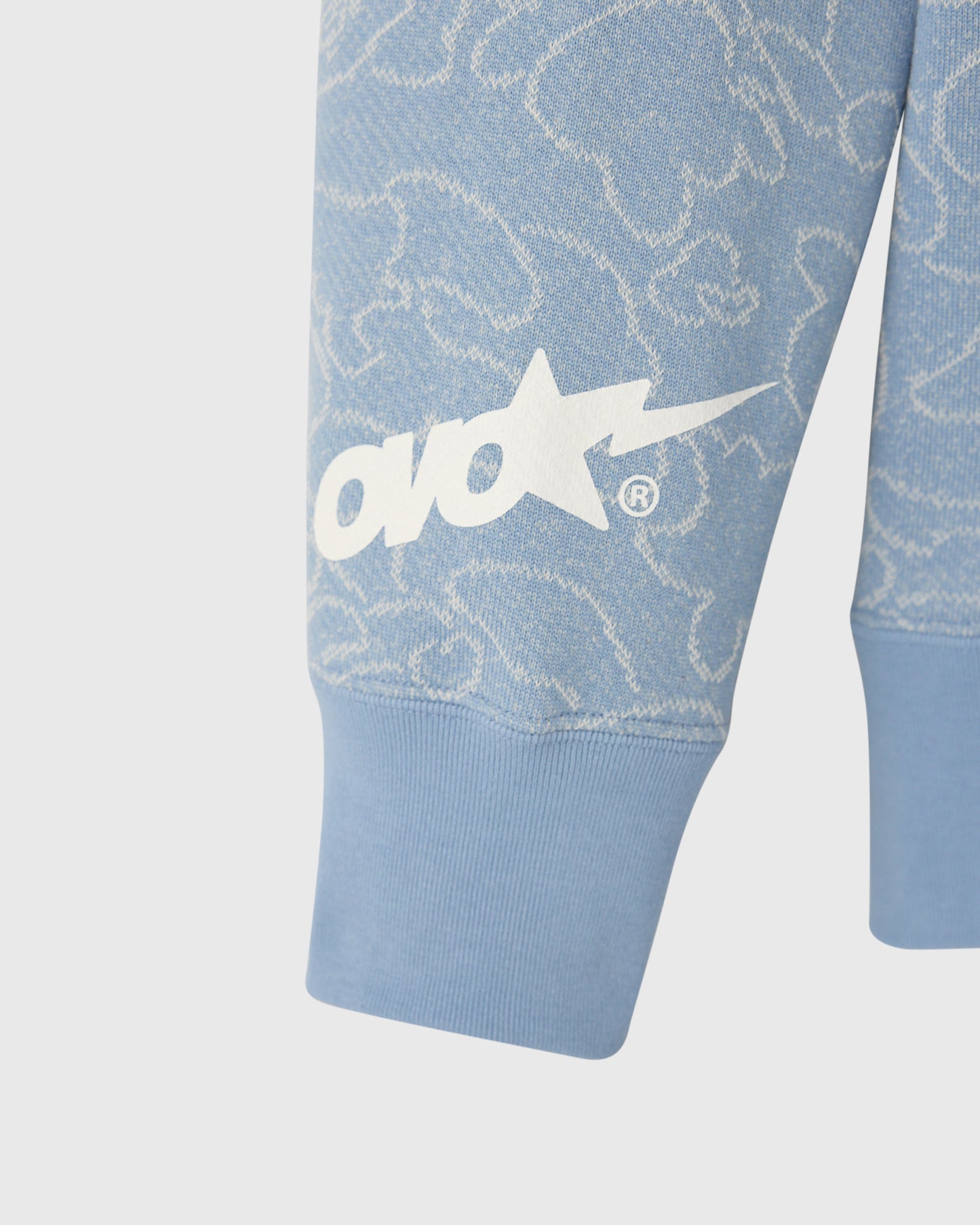 BAPE® Neon 1st Camo Shark Full-Zip Hoodie - Light Indigo