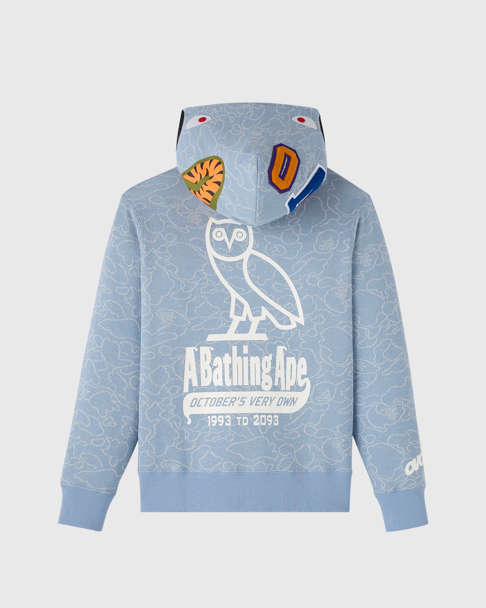 BAPE×OVO NEON 1ST CAMO シャークパーカー L A BATHING APE - BAPE 1st camo neon シャーク パーカーの通販 by